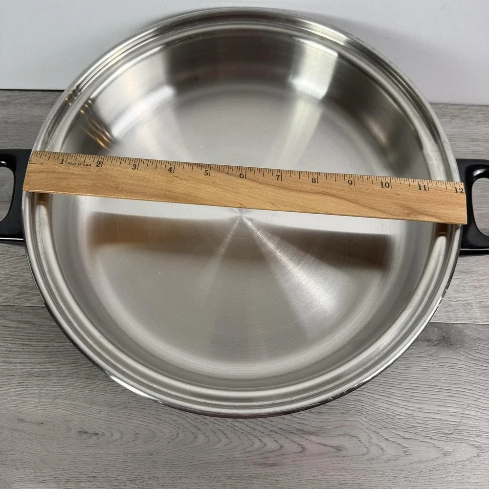 Health Craft Stainless Electric Skillet Automatic Oil Core Silver K7273 USA